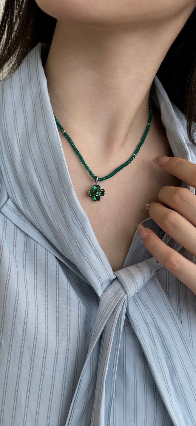 Clover Necklace - Green